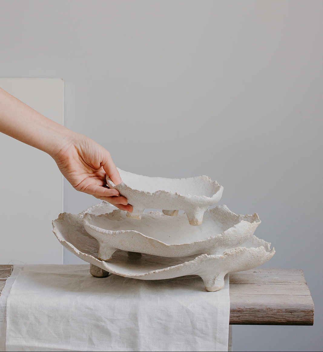 Tripod Stone Serving Dishes