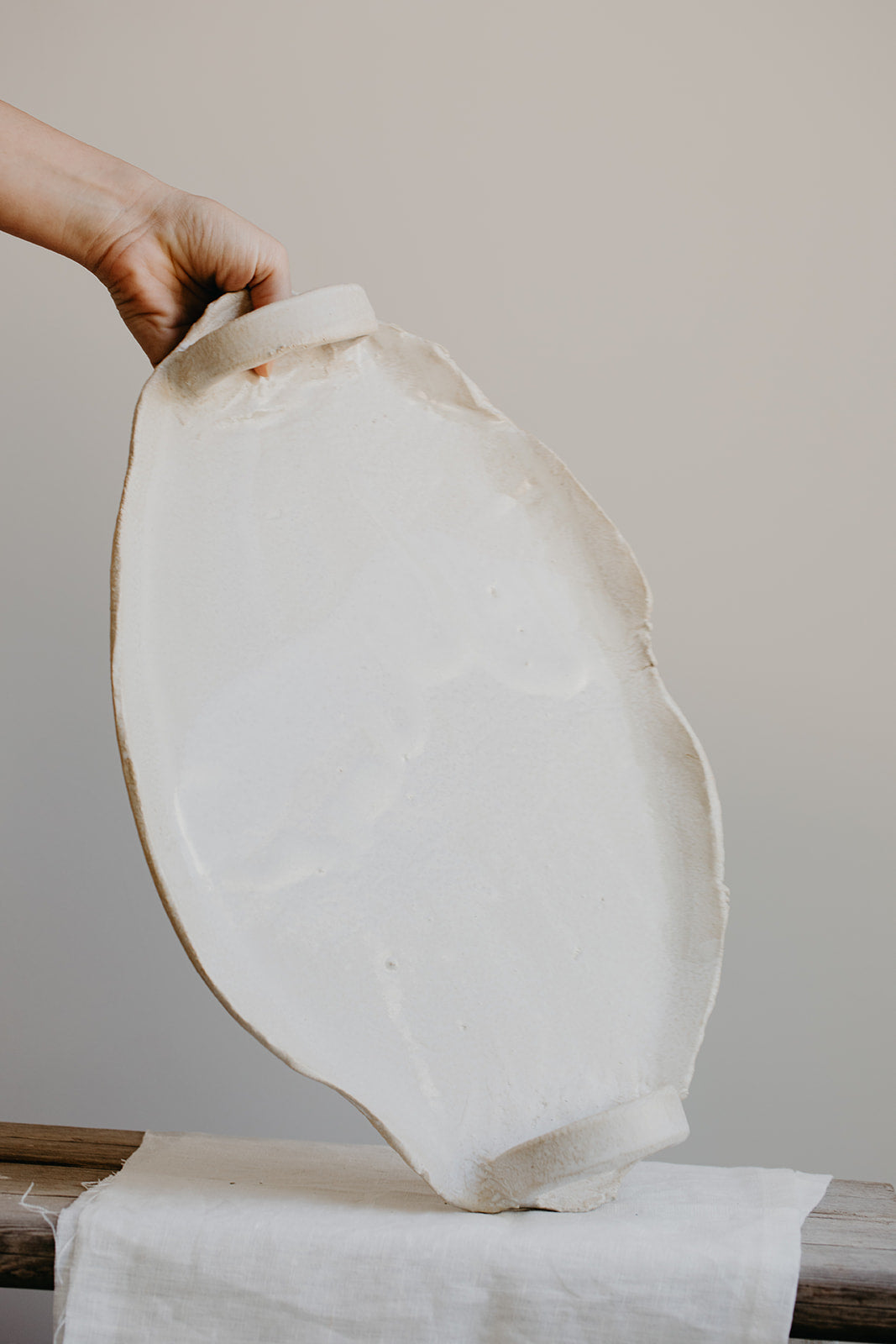 Oval Serving Tray With Handles