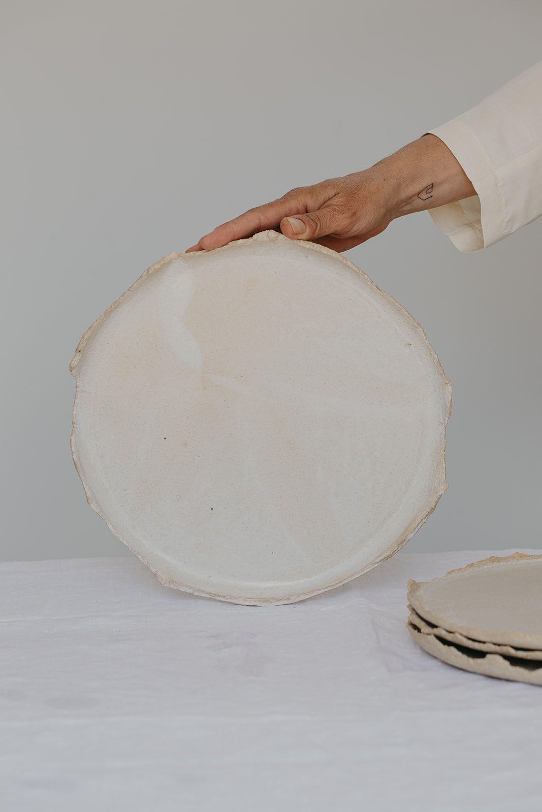 White Sun Plates- set of 2