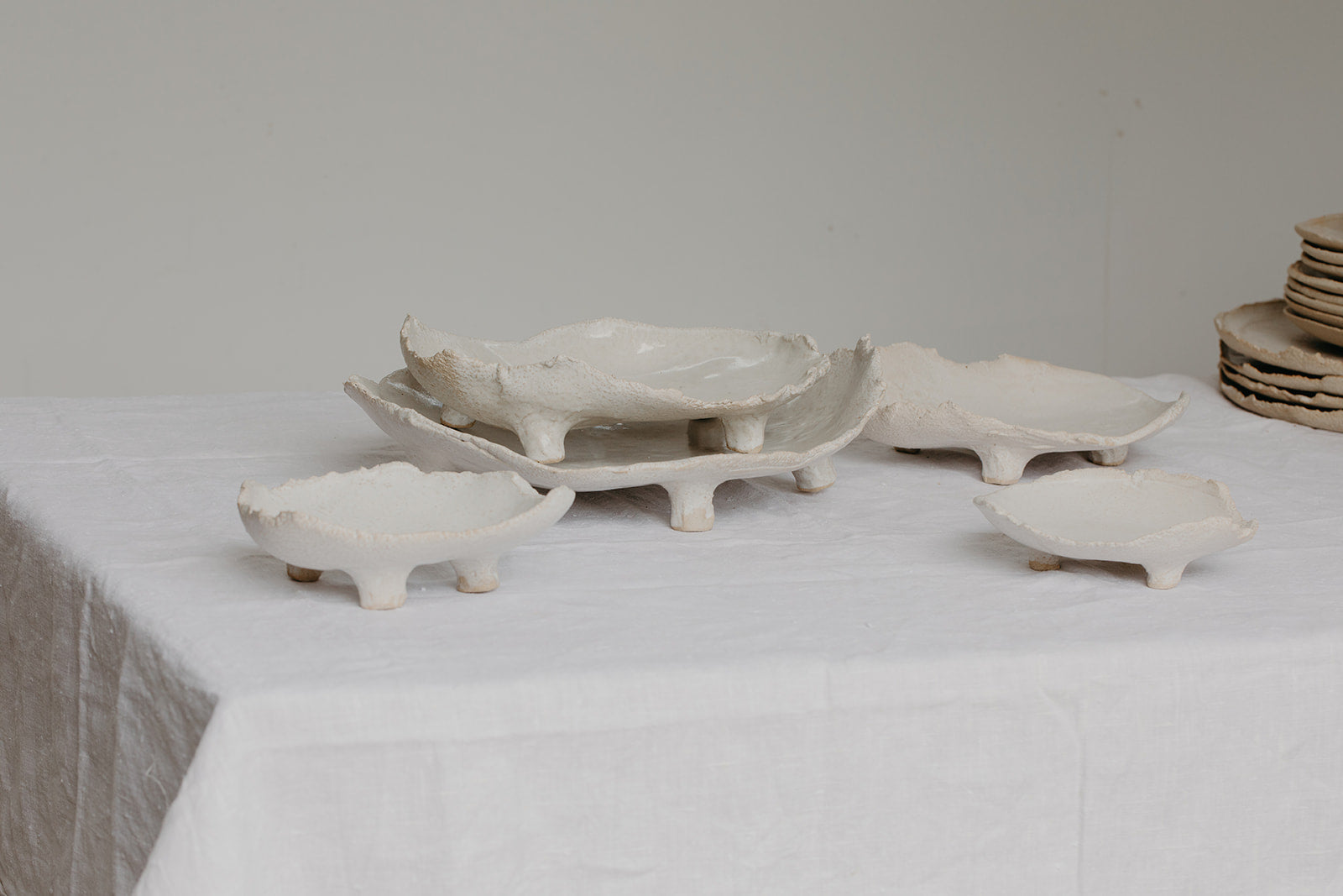 Tripod Stone Serving Dishes