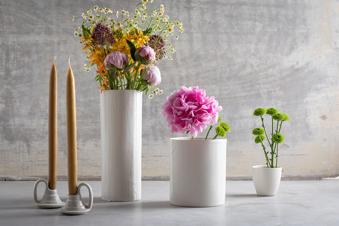A set of Shabbat Candles & holders